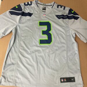 Nike Seahawks NFL On Field Jersey XXL Gray With Neon Green & Blue Accents